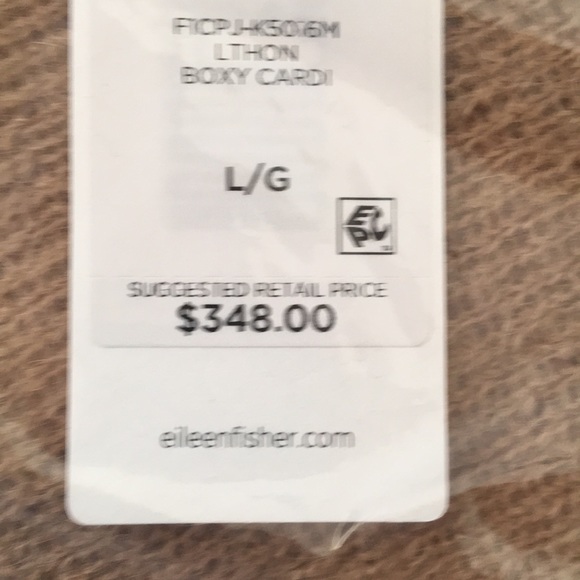 Eileen Fisher Boxy Cardigan Brown Tan color women’s large - Picture 5 of 8